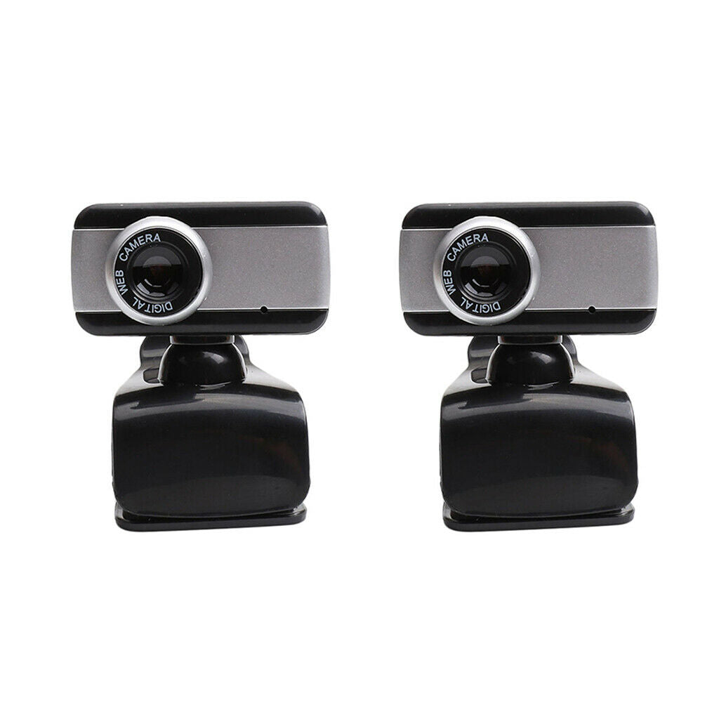 2x Mini Web Cam USB Clip Style Web Camera for Laptop Desktop Online Classes