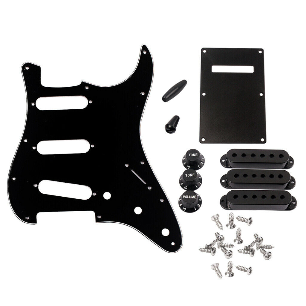 Set 3Ply SSS Pickguard with Pickup Covers 48/50 / 52mm Switch Tip for ST