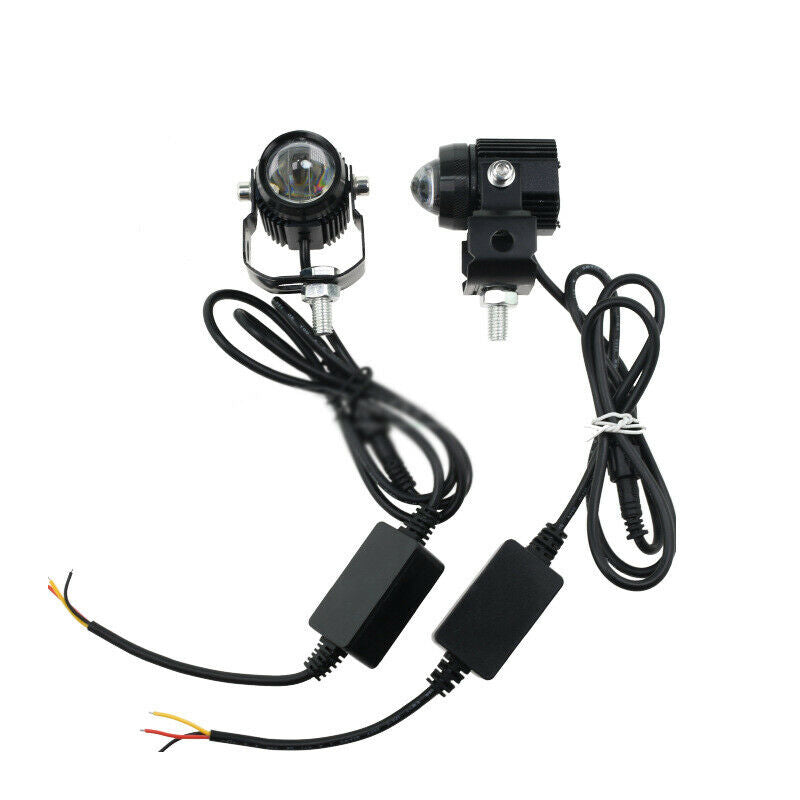2PC Motorcycle Motorbike ATV UTV LED Front Spot Light Headlight Driving Fog Lamp