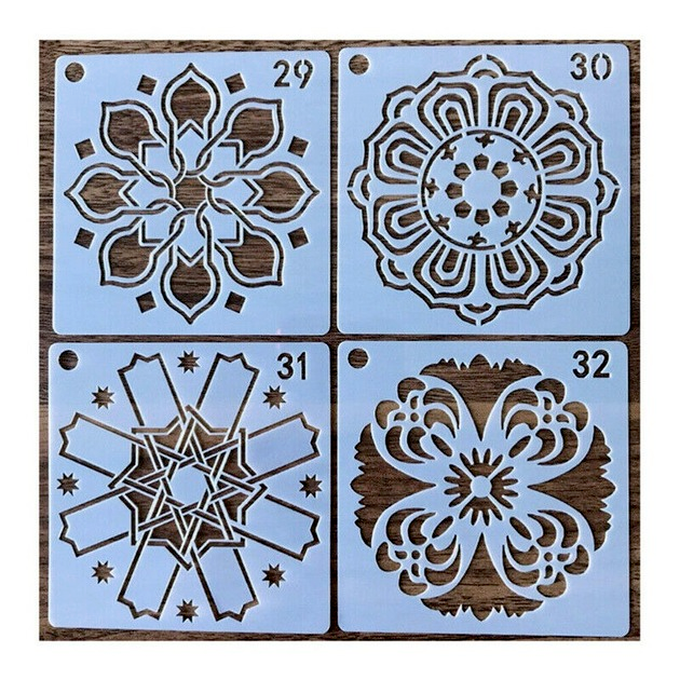 36* Painting Stencils Mandala Stencils Mandala Dot Templates For Rocks Wood DIY