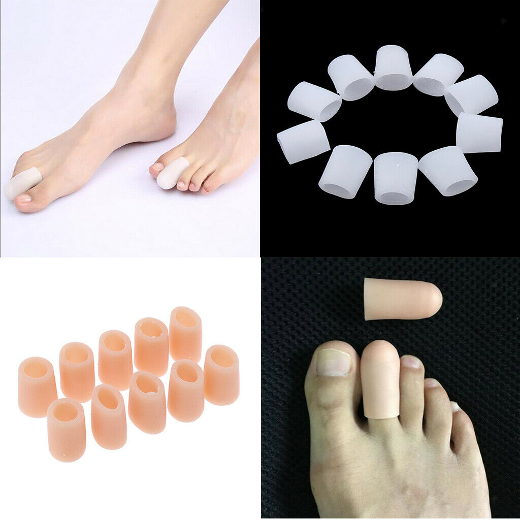 20PCS Comfort Silicone Toe Tube Caps Wraps Cushioned Hammer Toe Separators
