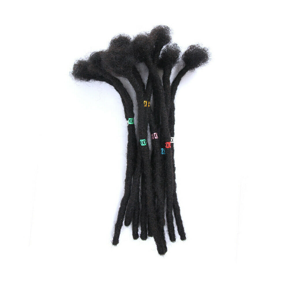 10PCS 8" Handmade Dreadlocks 100% Human Hair Dreads Reggae Locs Hair Extensions