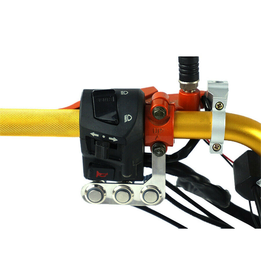 Left Side Motorcycle Switch with LED Aperture Self-locking +Instantaneous Switch