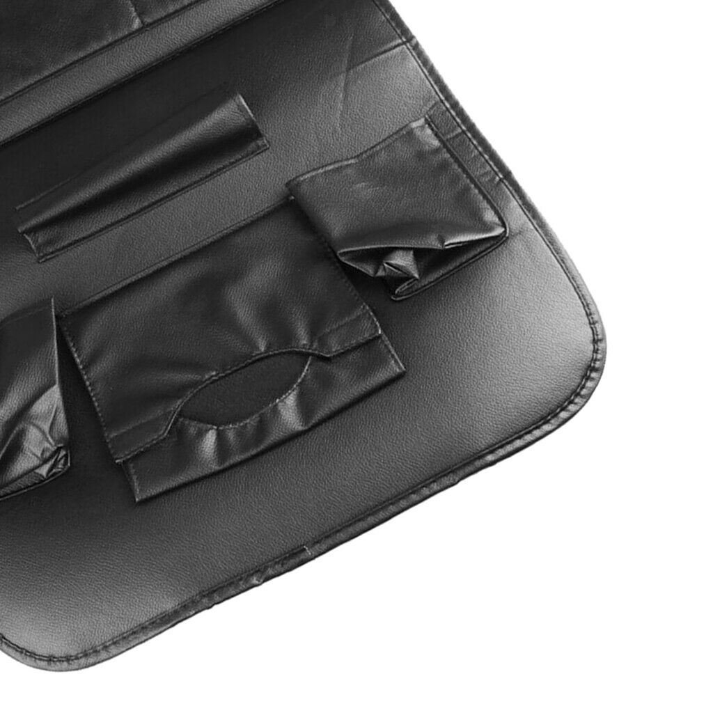 Car Backseat Organizer with Foldable Table Tray Multi Pocket Tissue Box