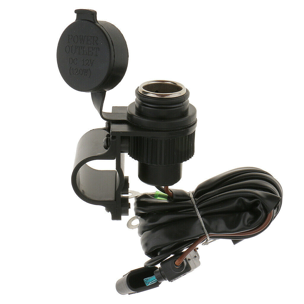 12V Car Autobike Cigarette Lighter Power Socket Plug Outlet with Bracket