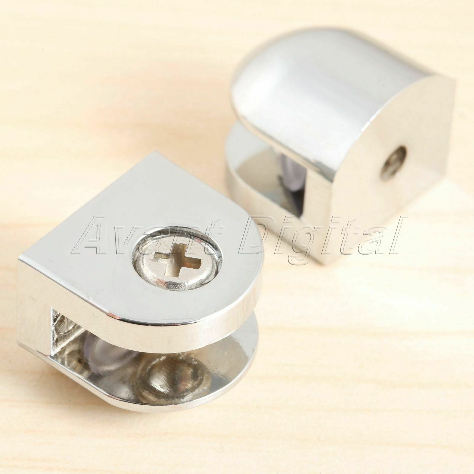 4pc Kitchen Zinc Alloy Glass Shelf Holder Clamp Brackets For 5mm-6mm Thick Glass