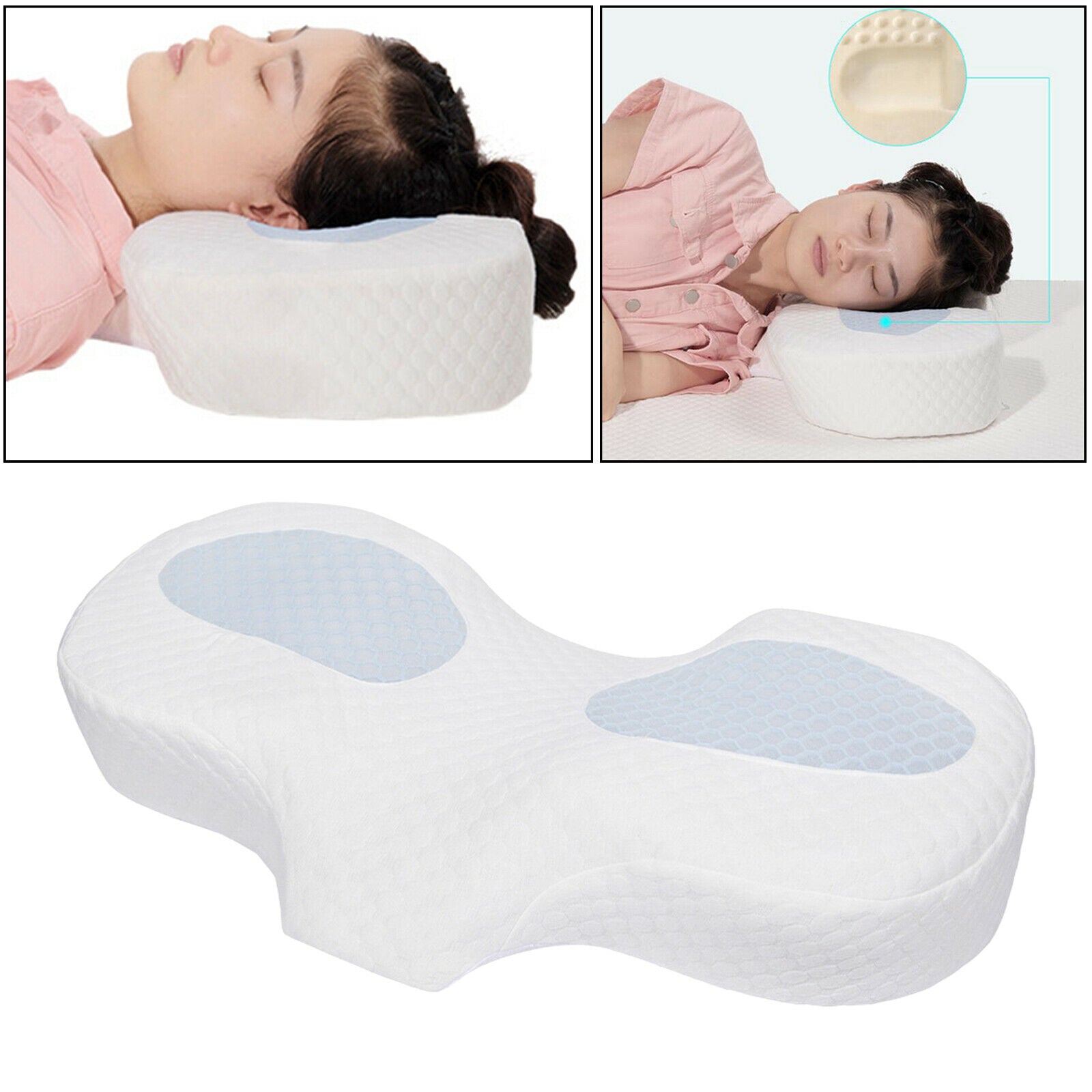 Contour MemoryFoam Contour Sleeping Pillow Neck Support Washable White
