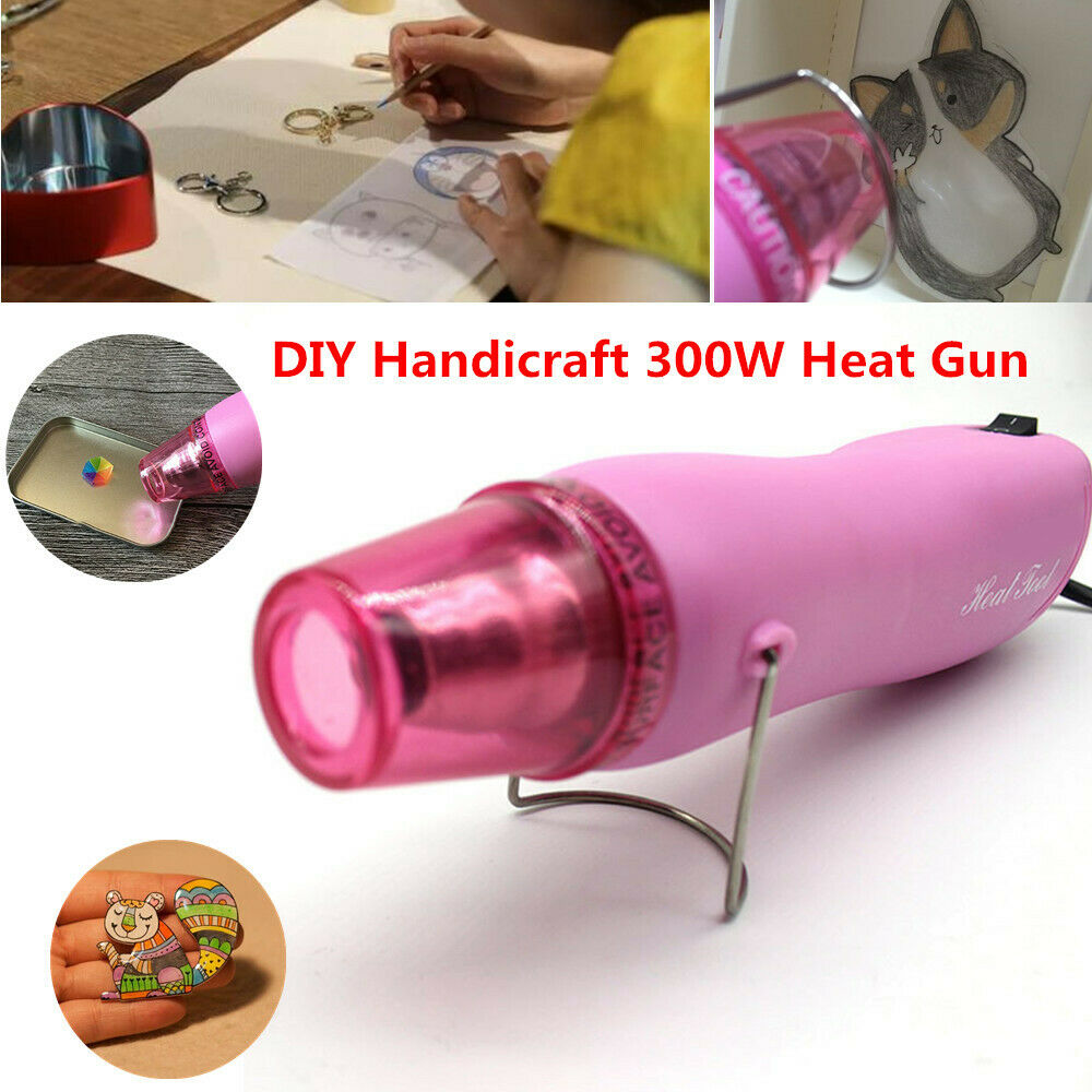 300W Heat Gun DIY Handicraft Ceramic Hot Air Wind Blower Stereotype Tool EU Plug