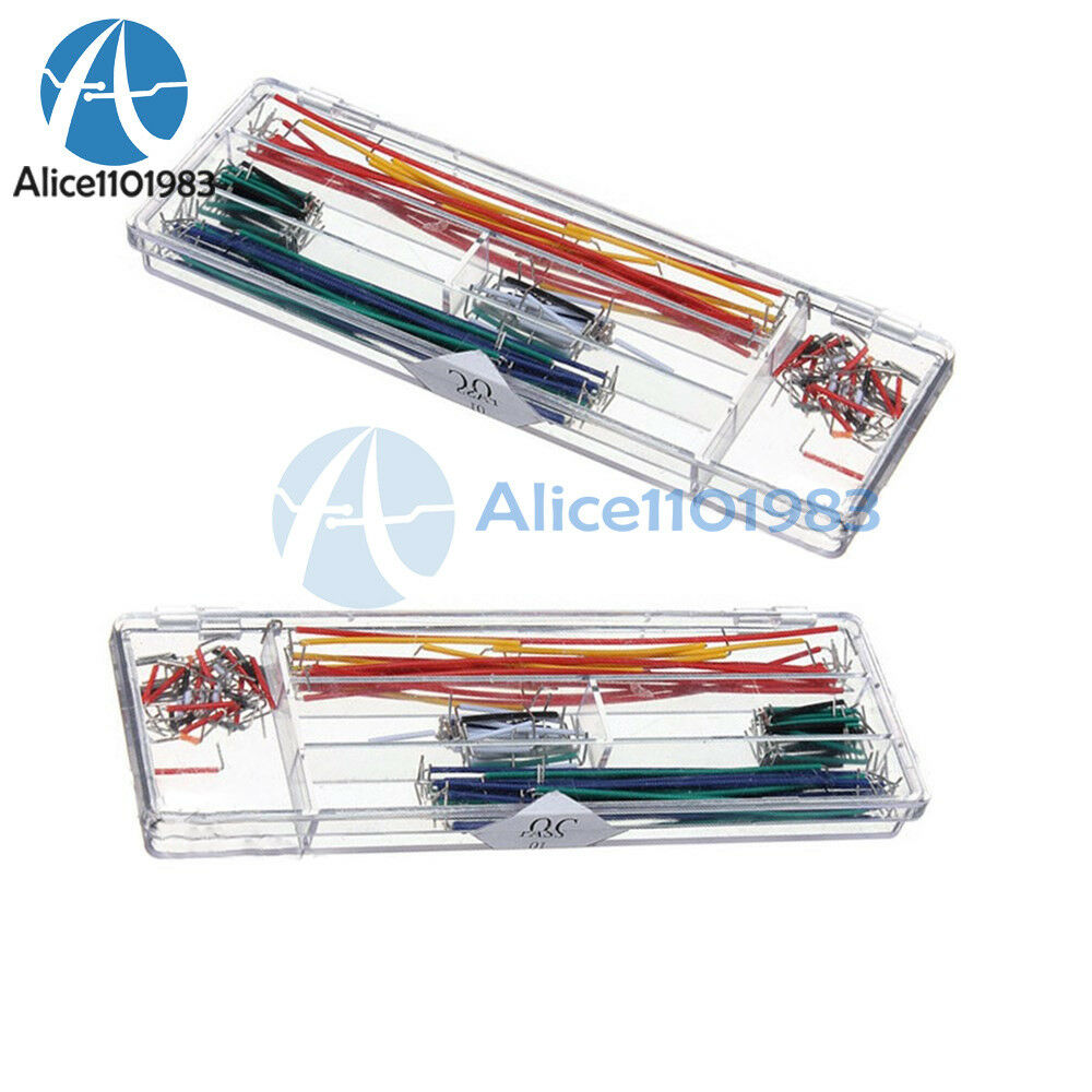 2PCS 140pcs U Shape Solderless Breadboard Jumper Cable Wire Kit Arduino with box