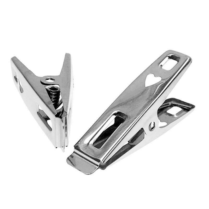 Metal Windproof Clip Strong Spring Stable and Tight Anti Fall Flat Mouth Design
