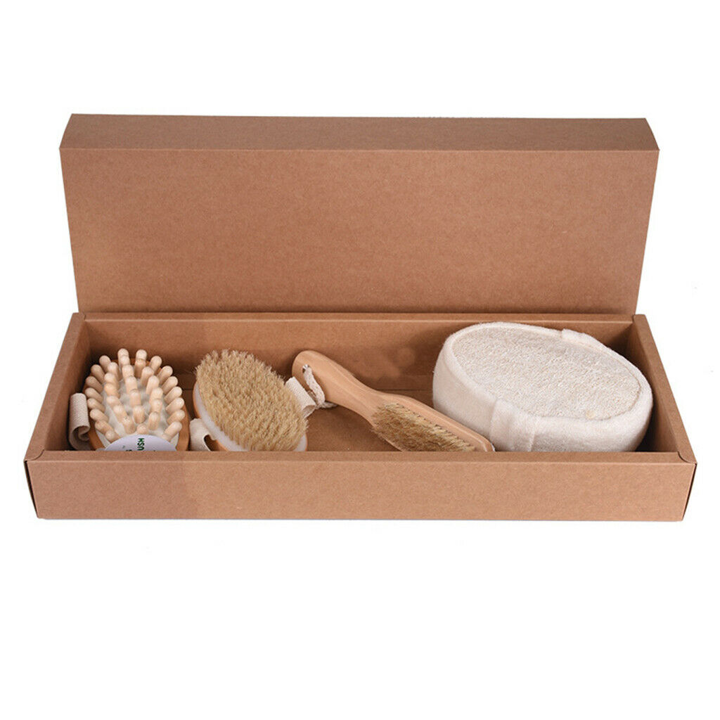 Bath Shower Brush Boar Bristle Spa Brush Promote Blood Circulation New