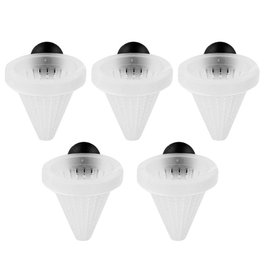 5 Pieces Cone Worm Feeder with Suction Cup, Aquarium Plastic Tapered Red Worm