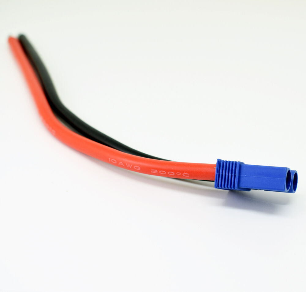 4pcs 20cm 10AWG EC5 Female Jack Battery Connector Silicone Wire DIY Cable R+B