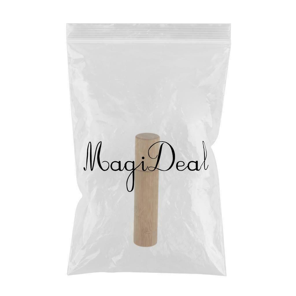 Set of 2 Natural Bamboo Makeup Essential Oil Roller Bottles Travel Container