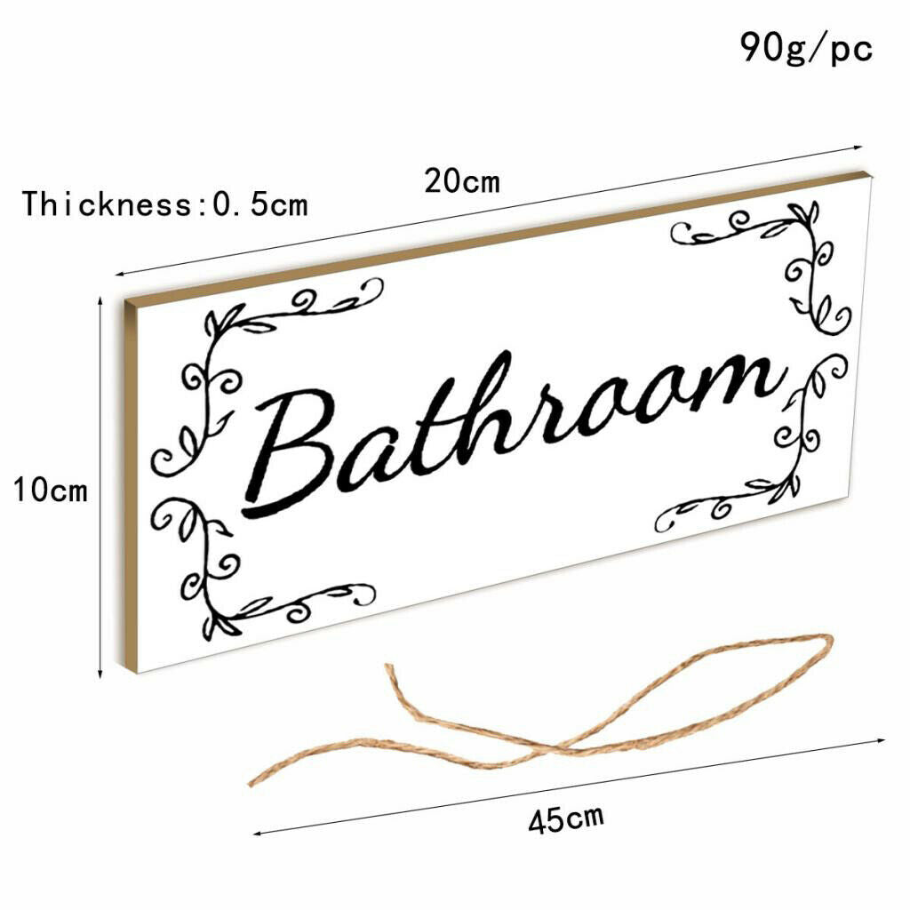 Wooden Sign,Printed Welcome Characters, 20x10cm Wall Hanging Plaque Style 01