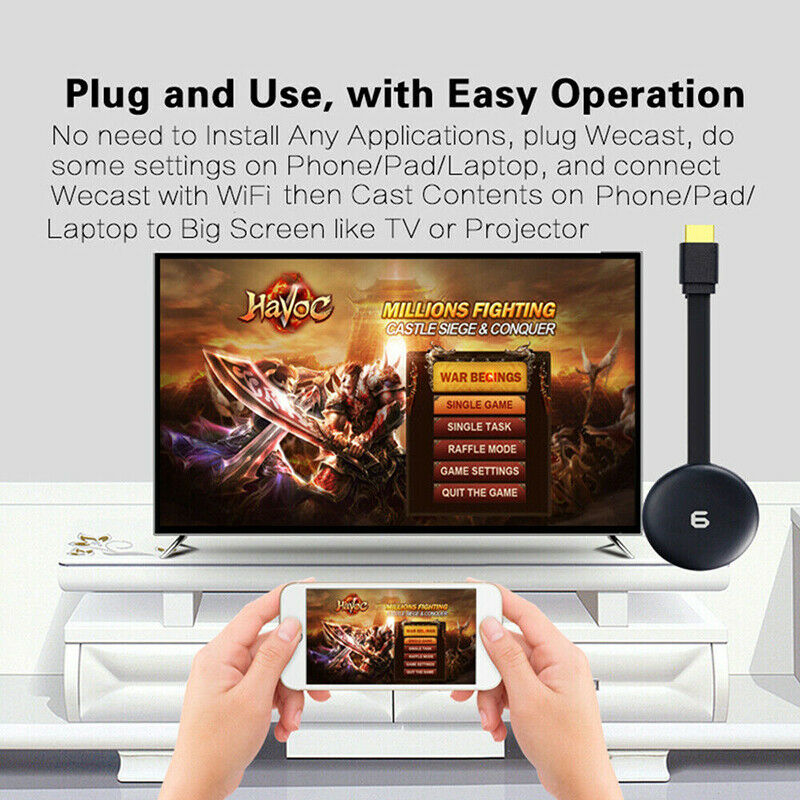 6th Gen HDMI 1080P Digital Wifi Video Media TV Streamer Adapter For Chromecast