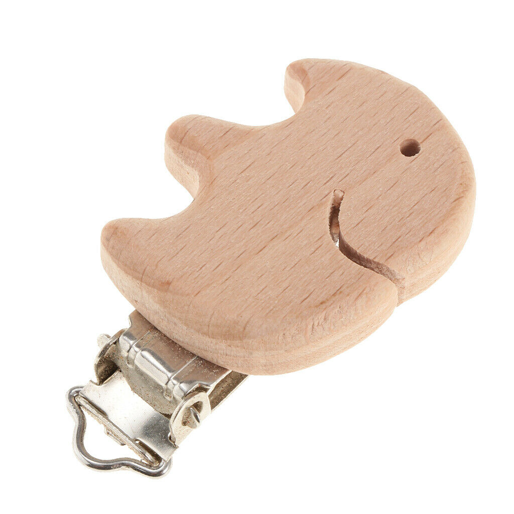 Soother Clip Wooden Teething Clip for Baby - Elephant, as described