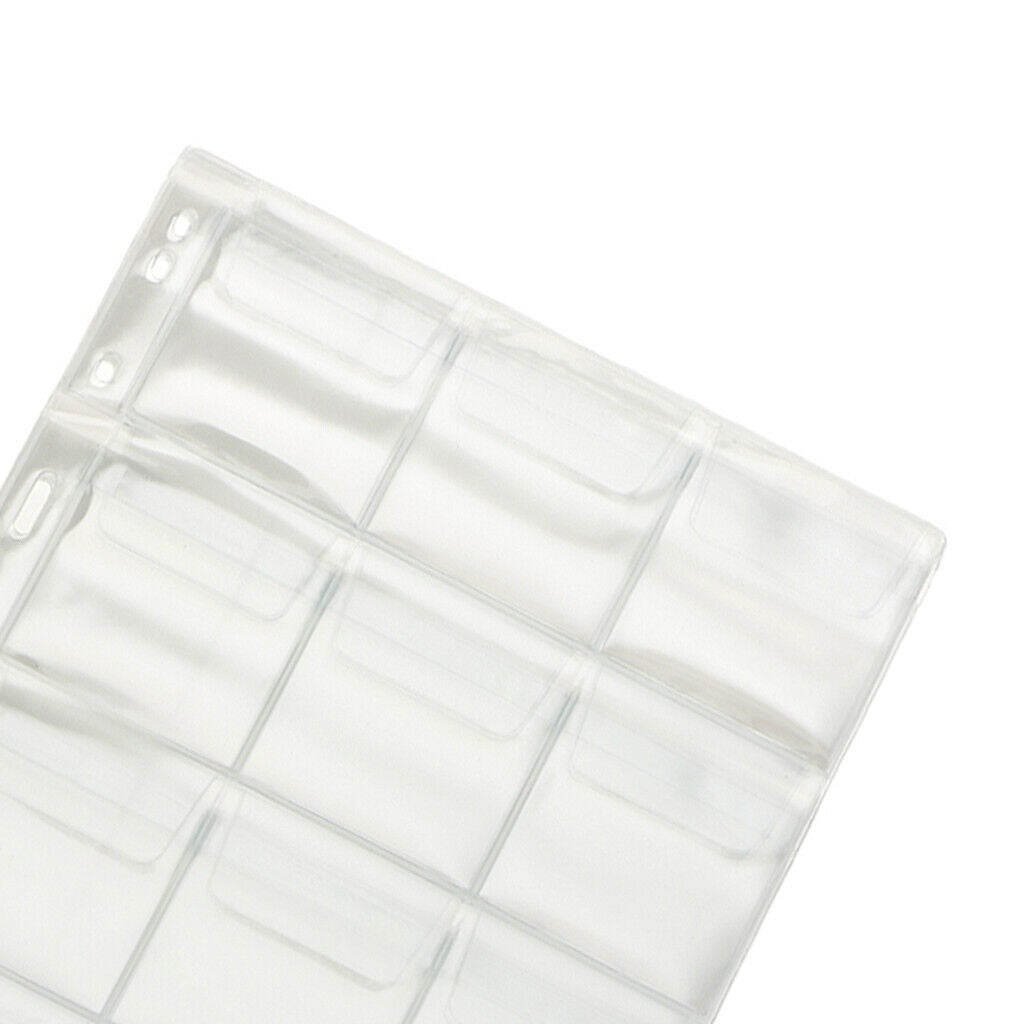 10 Pieces Stamp Pocket Pages Plastic Coin Holders Stamp Currency Protector Coin