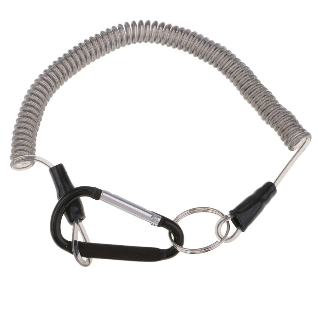 Fishing Coiled Lanyard Boating Fishing Rope Secure Pliers Lip Grips Tackle