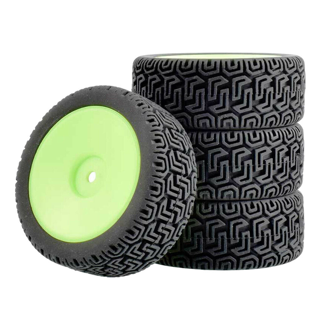 8 Pieces Rubber RC Car Tires Tyres for Wltoys 1/14 144001 RC Cars, Made of High