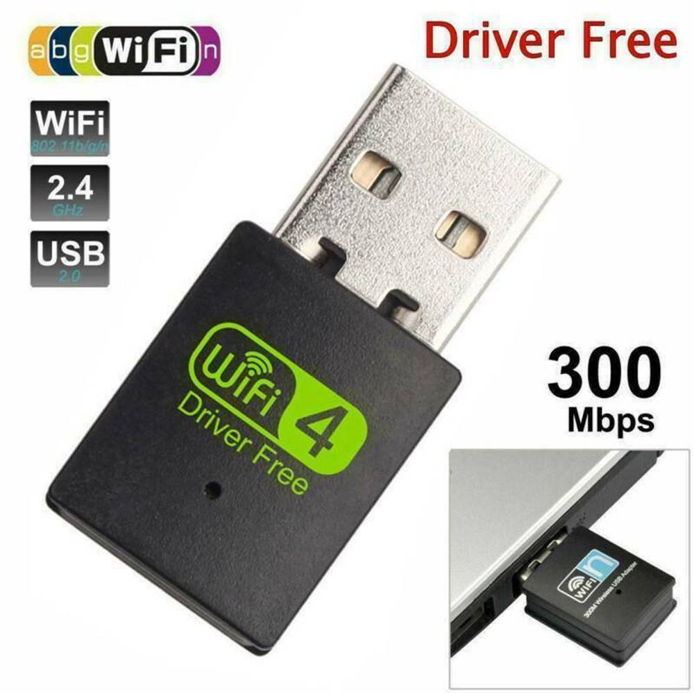300 Mbps 2.4-5ghz USB Dual Band Wireless Adapter WiFi Dongle 802.11 AC Laptop @