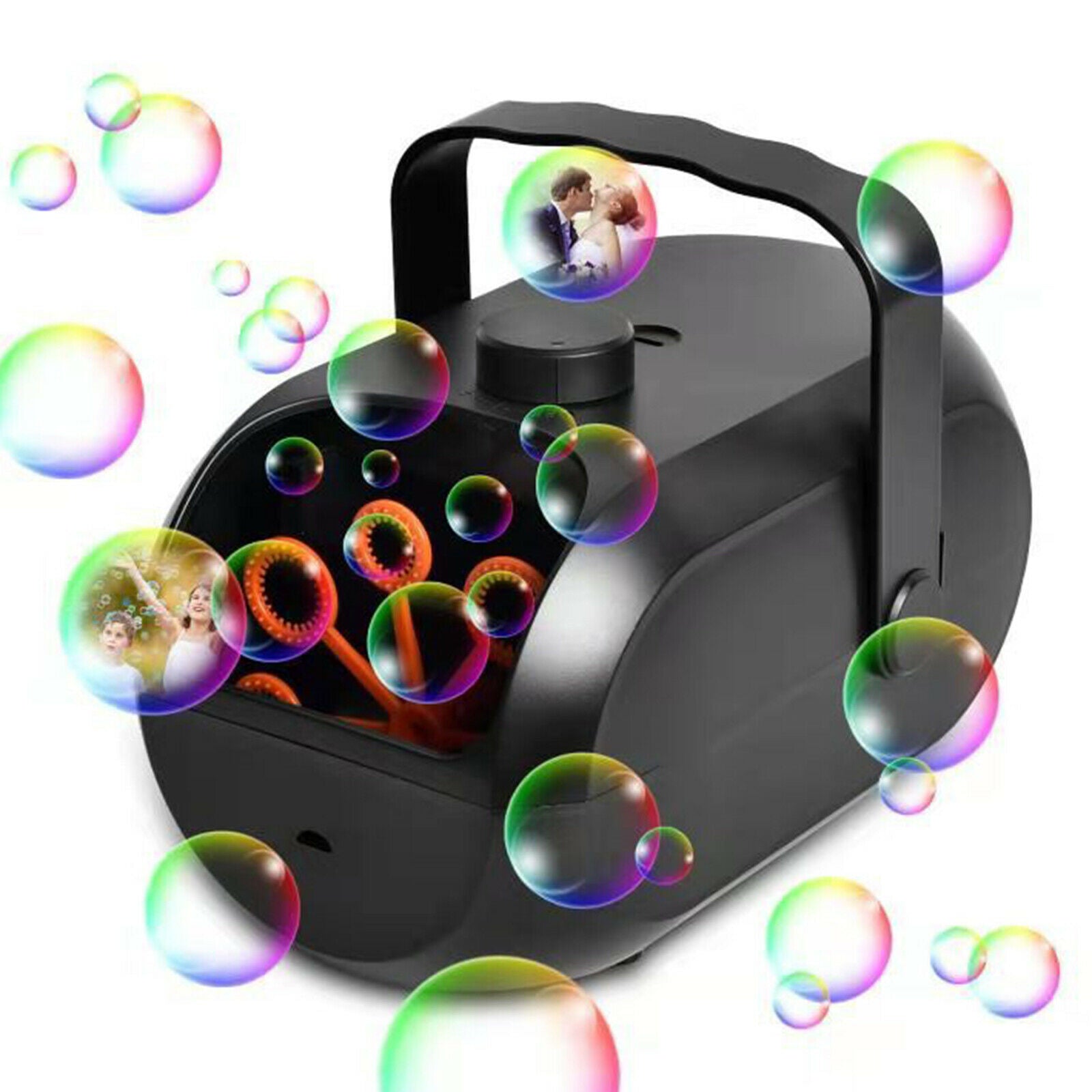 Auto Bubble Maker for Kids USB Charging High Output Black