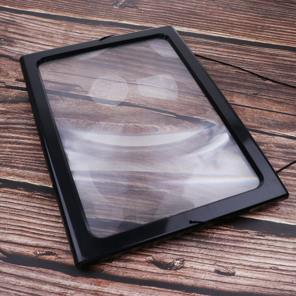 Full-page Triple Reading Magnifier with 4 LED Lights for Presbyopia