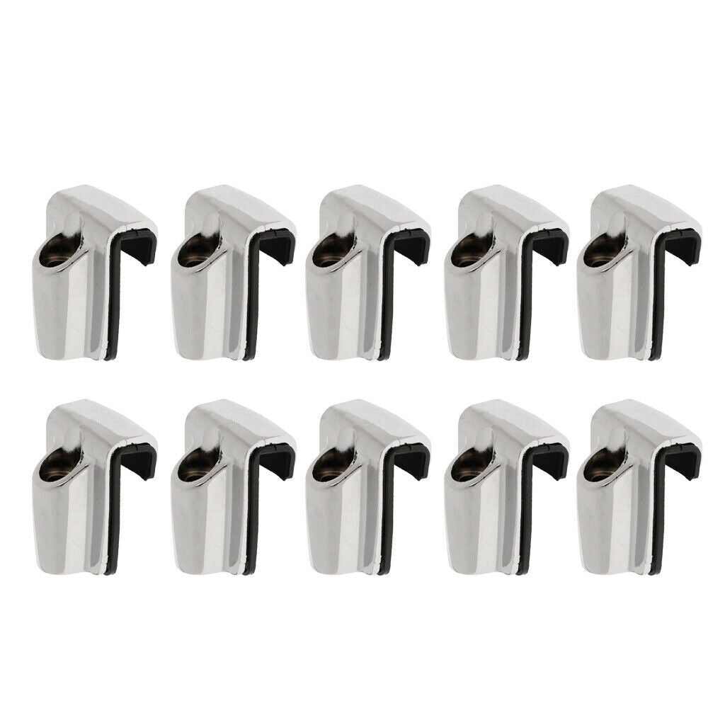 10pcs Zinc Alloy Bass Drum Hooks Rubber Gasket Musical Instrument Accs