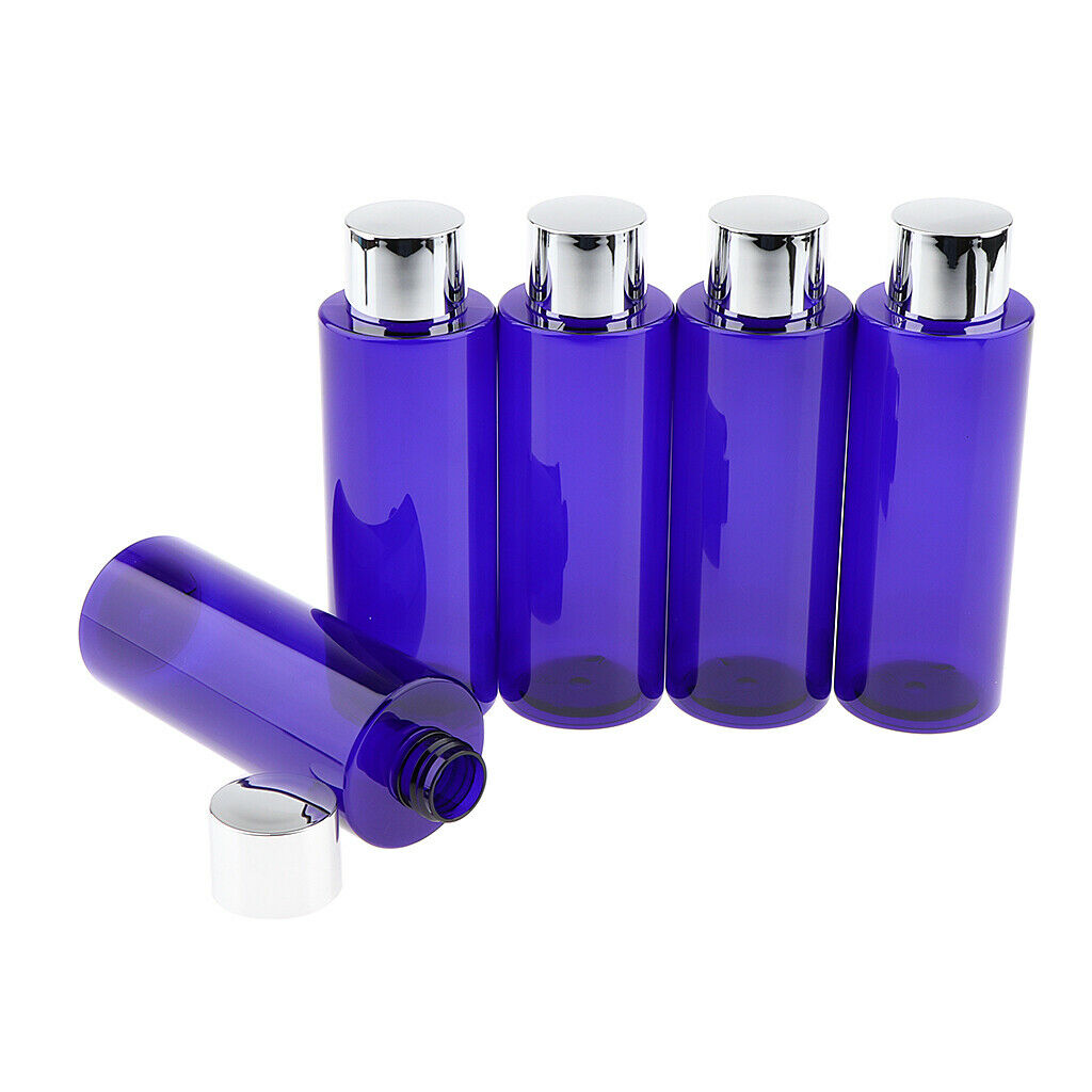 5pcs Empty Refillable Makeup Lotion Essential Oil Bottles Liquid Contaiers 200ML