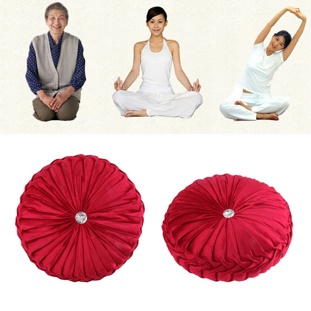 Home Round Floor Cushion Seat Pillow Chair Futon Window Pad Red