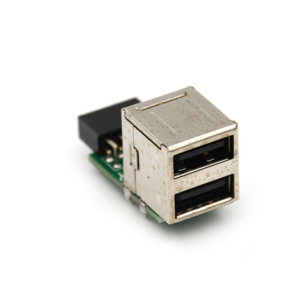 9Pin Motherboard to Double Layer 2 Port USB2.0 A Female Internal Header Ada Lt