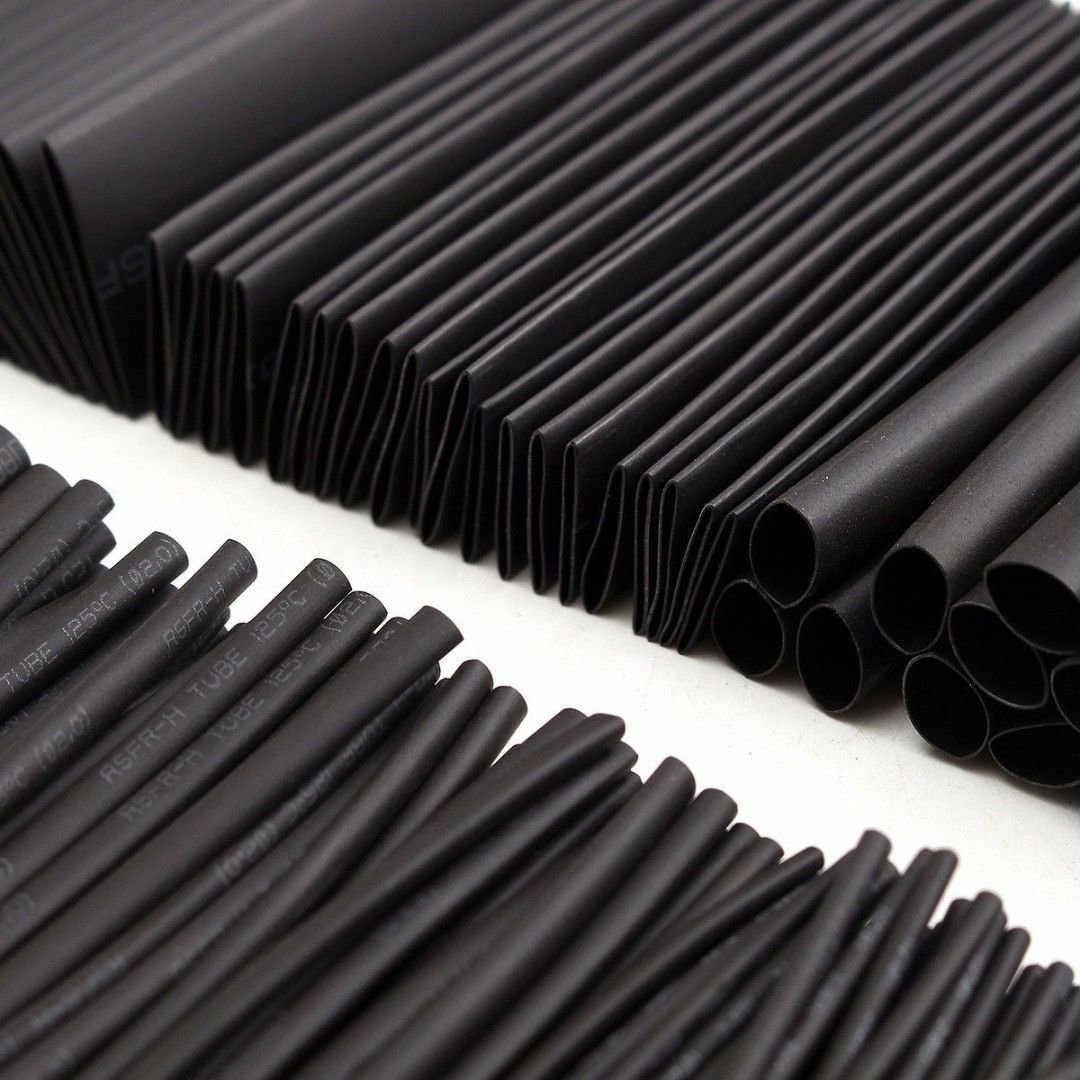 218pcs Black Glue Weatherproof Heat Shrink Sleeving Tubing Tube Assortment Kit