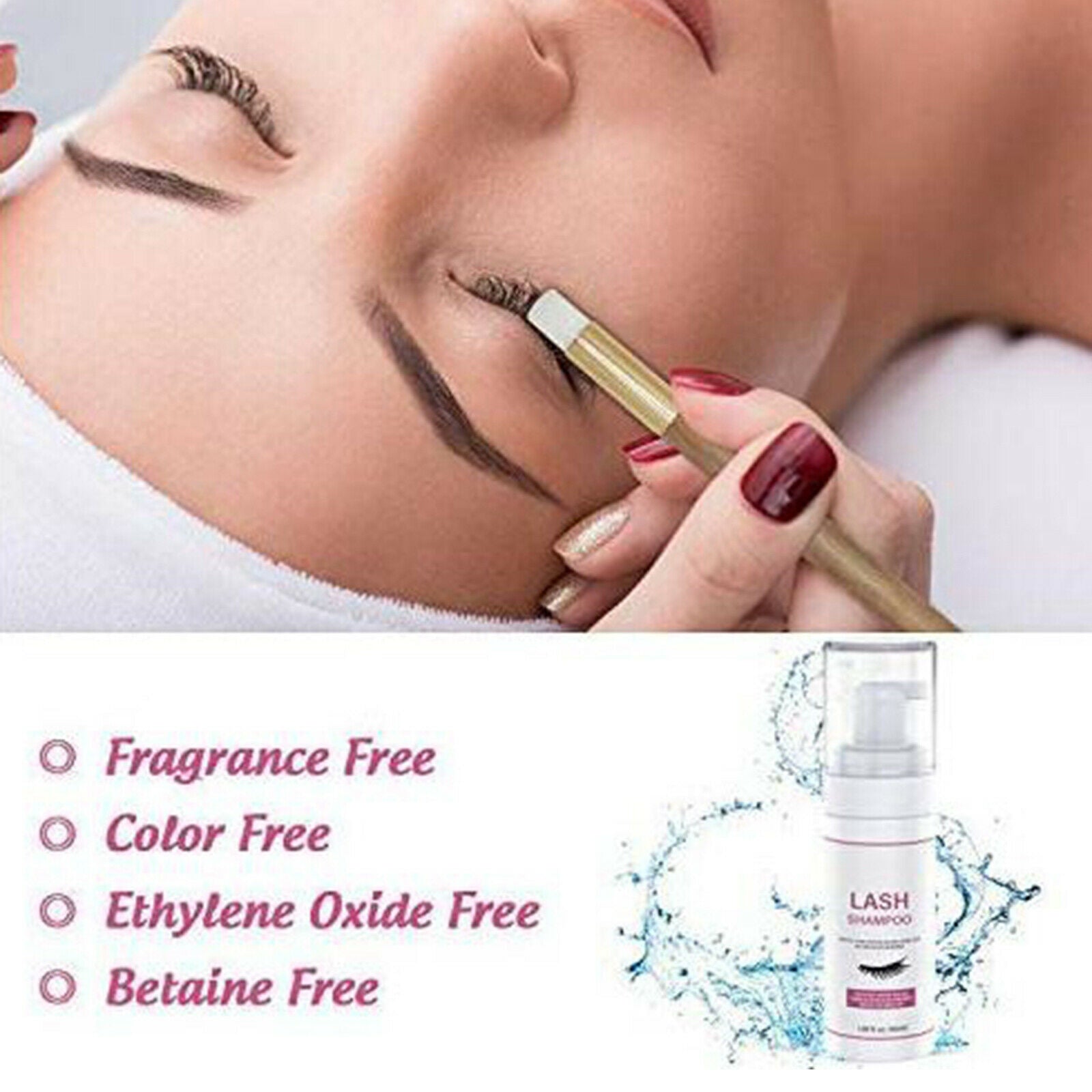 1.69fl.oz 50ml Eyelashes Foam Cleaner Eyelash Extension Cleaner Lash Shampoo