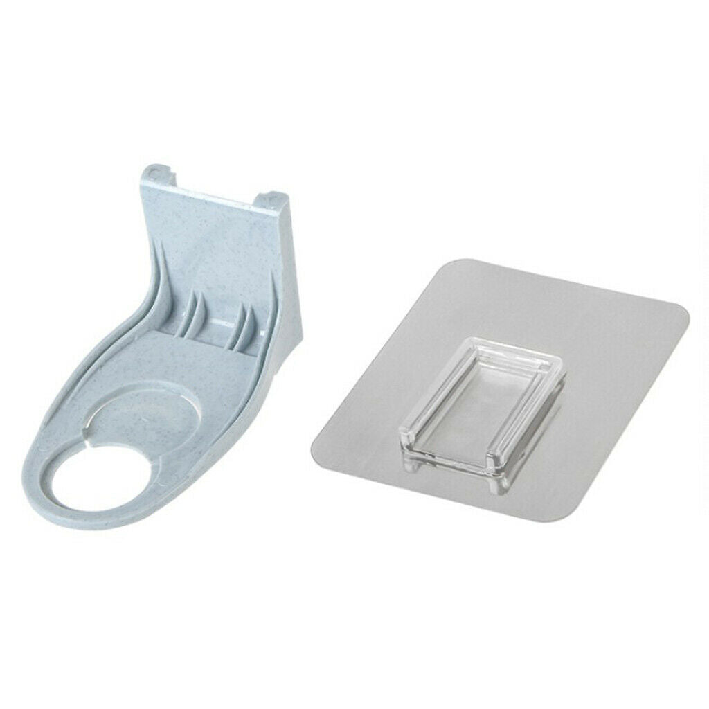 Wall Mounted Sticky Shampoo Hook Shower Soap Bottle Hanging Holder Blue