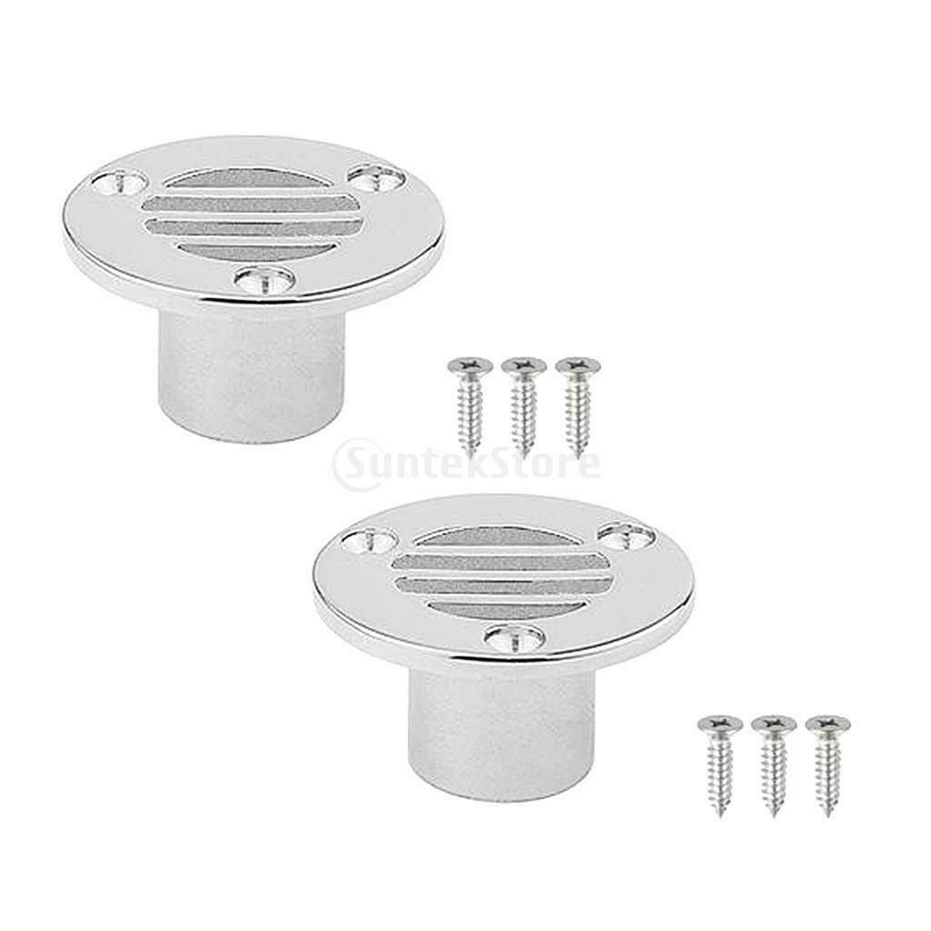 2Pcs 22mm Boat Deck Floor Drain 316 Stainless Steel Marine Grade Yacht
