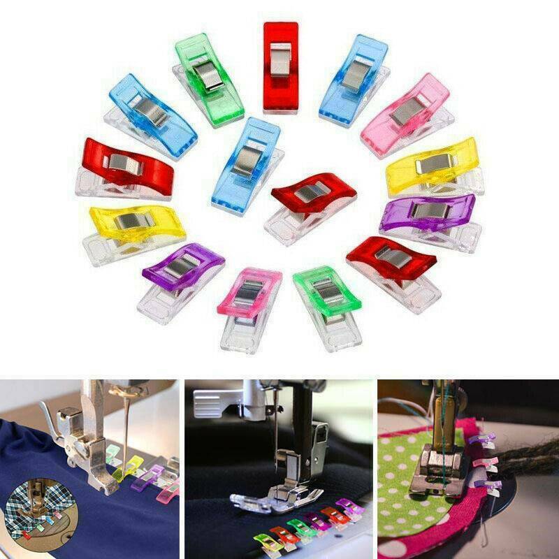 20 Colorful Wonder Clips Sewing Knitting Crochet For Fabric Quilting Craft DIY