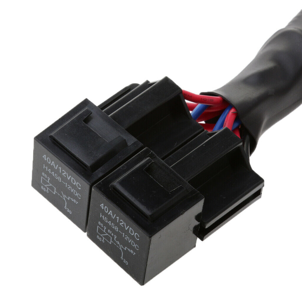 H4 Headlight Headlamp H4 Light Bulb Relay Wiring Harness 2 Socket Plug .