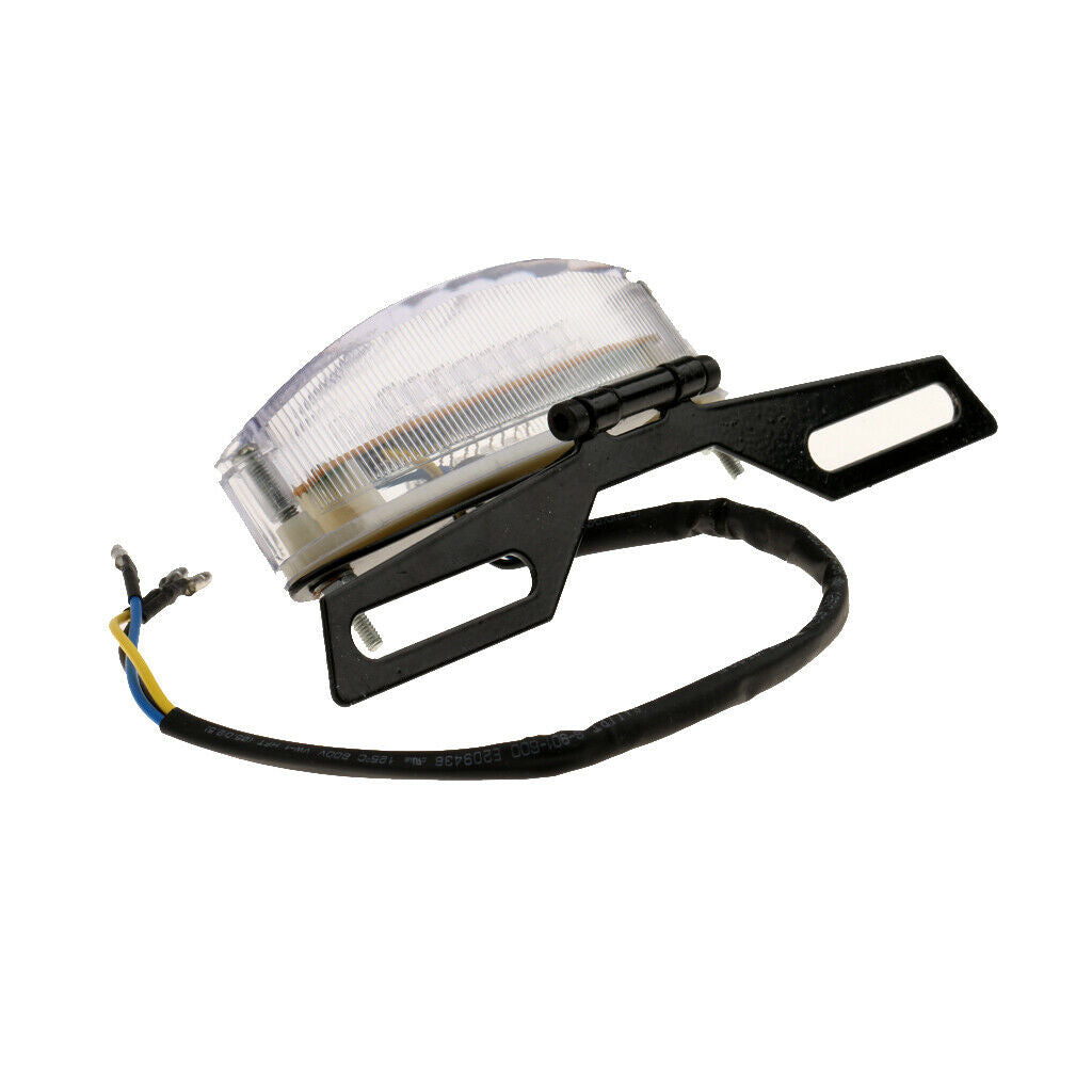 Motorcycle LED Brake Running Turn License Plate Tail Light Brake Light Amber