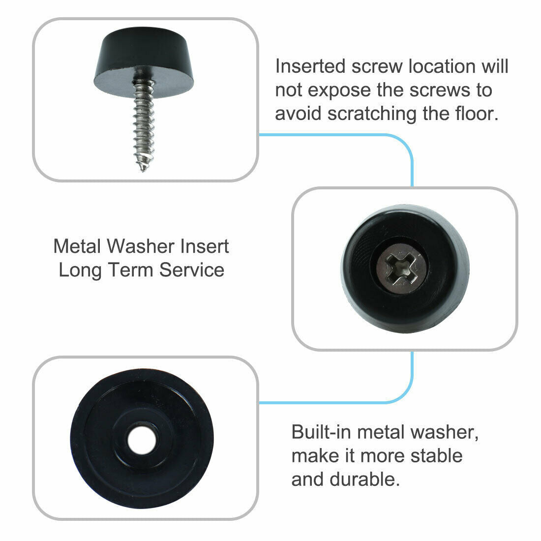 12Pcs 14X19X10MM Rubber Feet Protector Pads Furniture Instrument Case Bumper