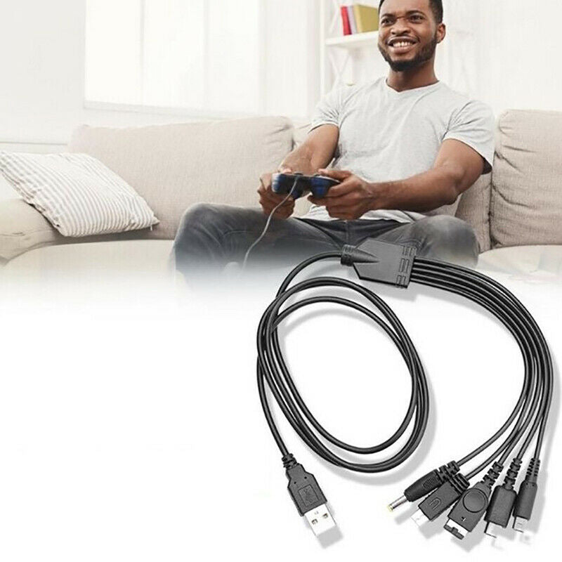 5 in1 USB Multi-Function Charger Charging Cable Cord fit for Game cons LpD TL