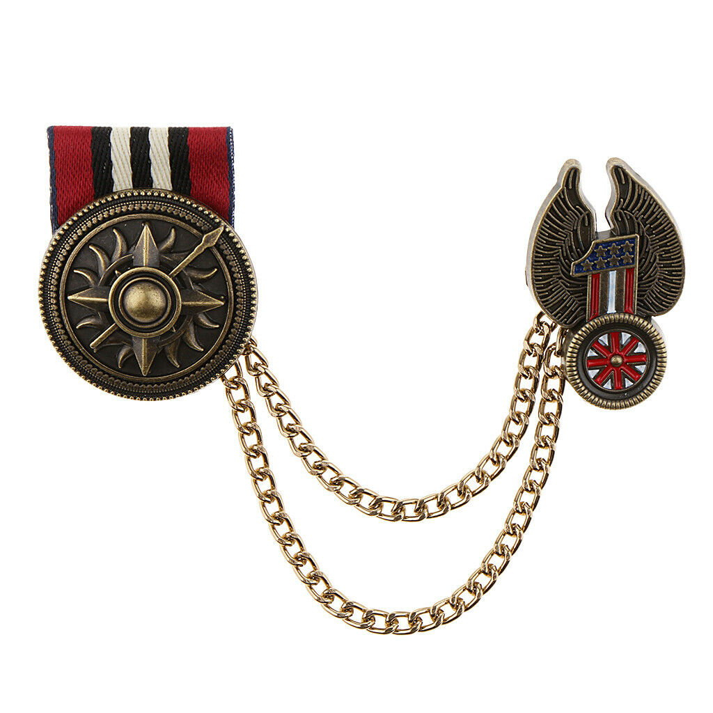 Retro Women Men's Military Uniform Medal Badge Brooch Pin Jewelry Gift