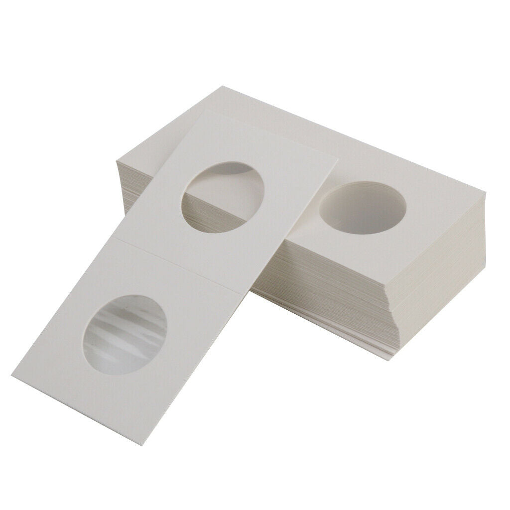 300x Cardboard Mylar Coin Cover Case Holders Flips 2x2 Flips Coin Supplies