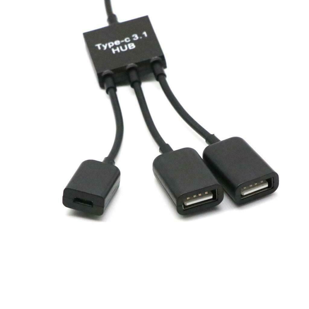 3 In 1 Type C USB 3.1 High   Port USB 2.0 Cable Hub Splitter Adapter