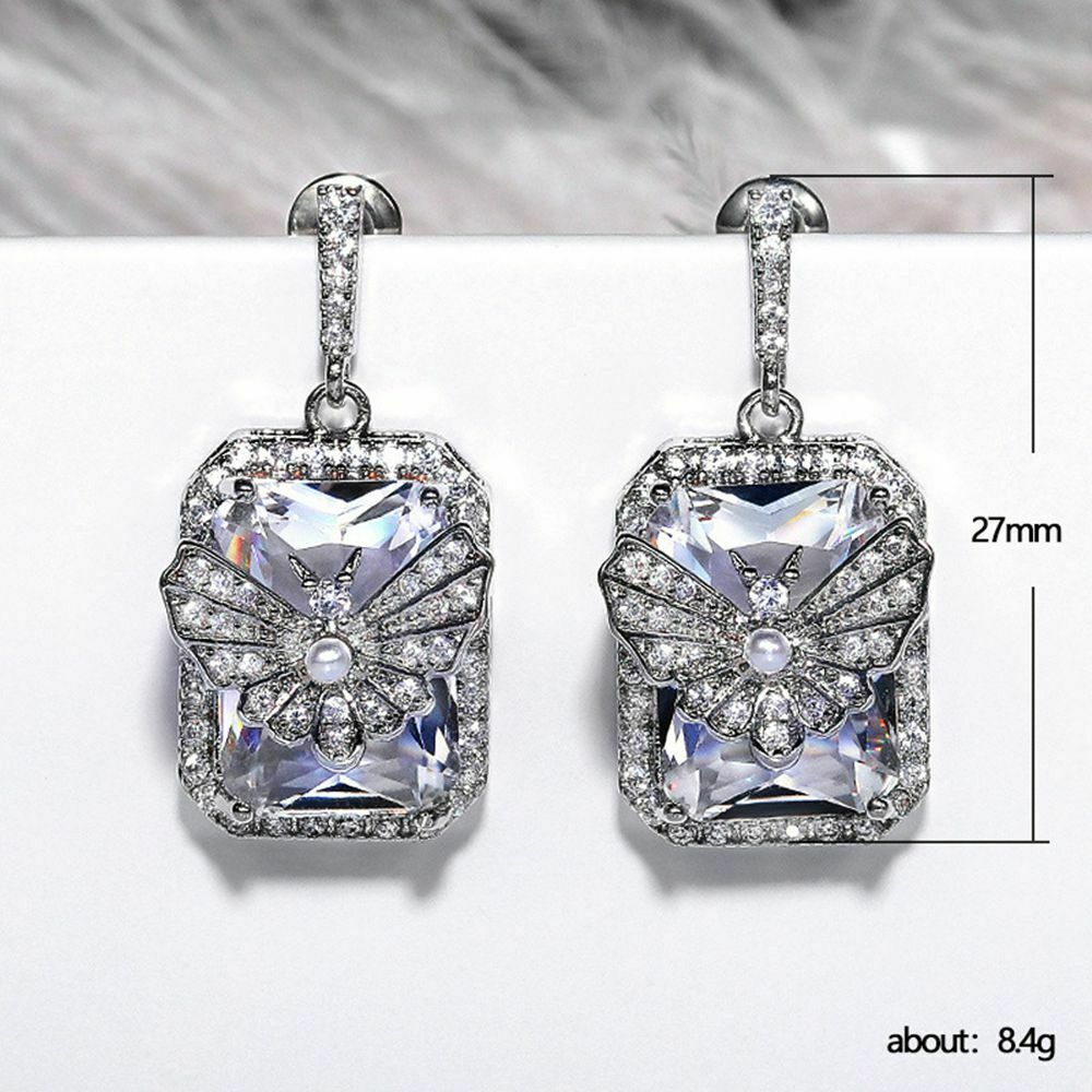 Butterfly Earrings Party Eardrop Platinum-plated Earrings Jewelry Accessories