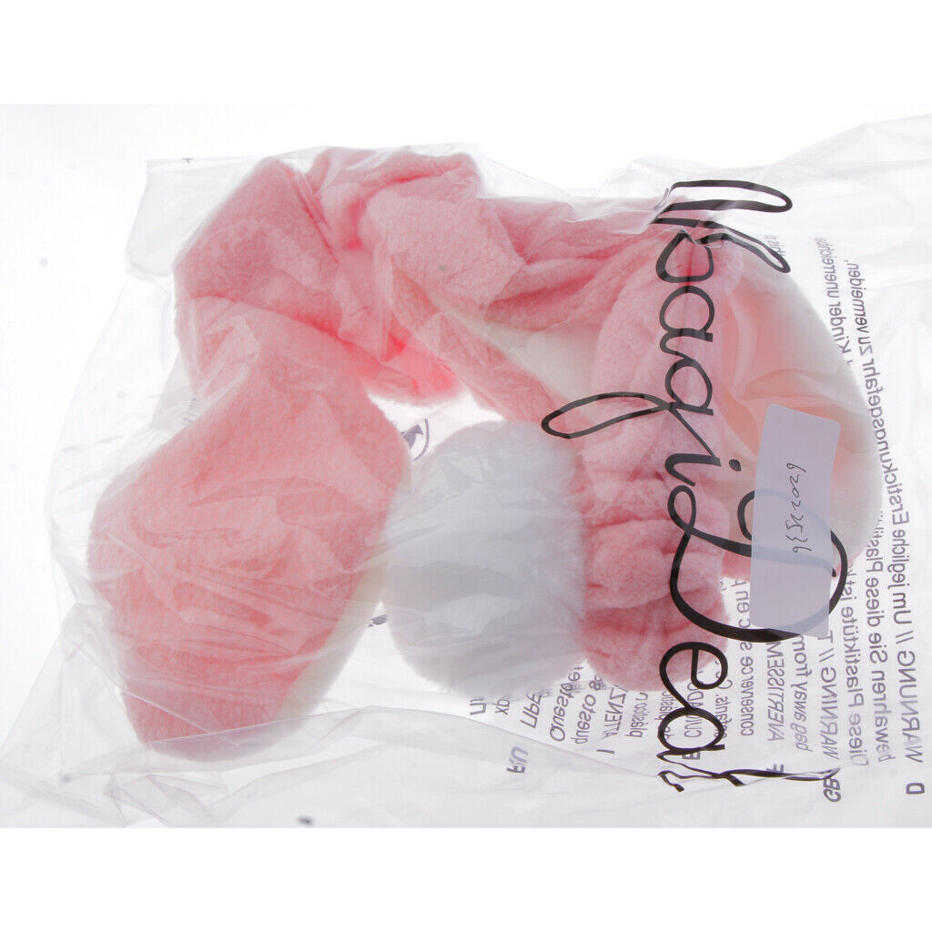 Lovely Rabbit Ears Hair Band Soft Flocking Head Wrap Makeup Headband Pink