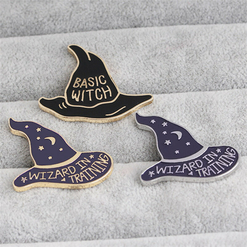 4PCS/Set Enamel Witch Hat Brooch Pin Shirt Collar Pin Women BadgeJewelryGi.l8