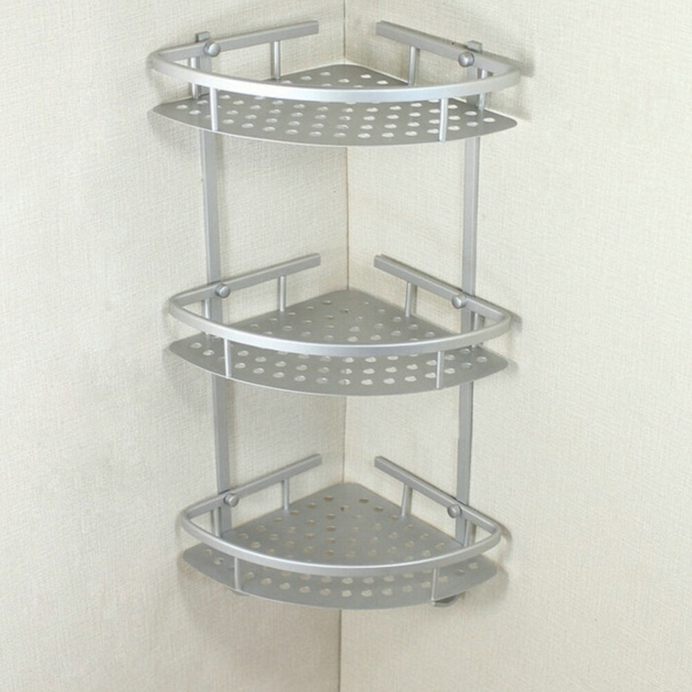 Bathroom Accessories Space Aluminum Shower Caddy Wire Basket Storage Shelves BDA
