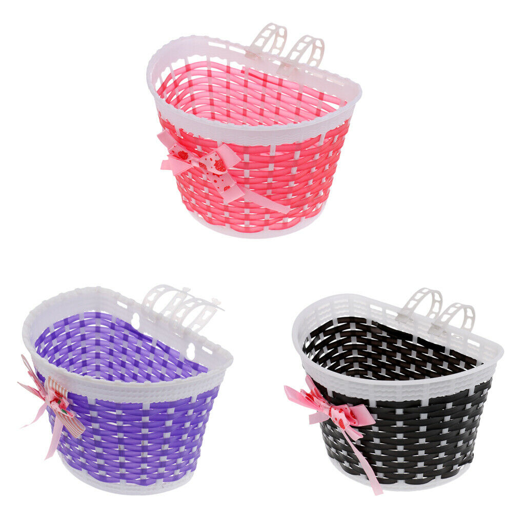 3pcs  Panniers  Bowknot Front Shopping Basket for Kid Children