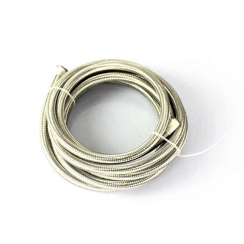 1M Length 10AN Car Oil Cooler Stainless Steel Braided Oil Fuel Line Hose Tube