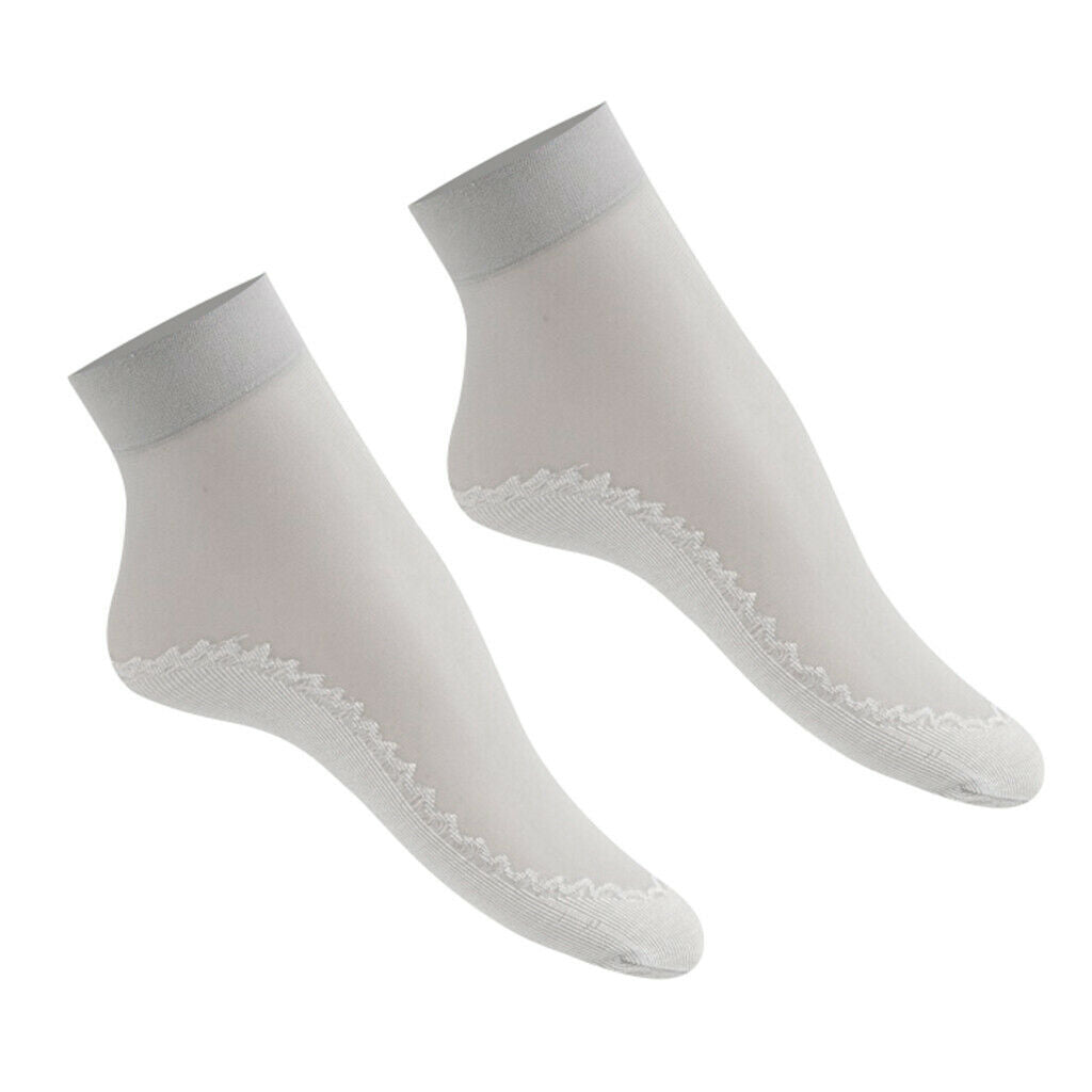 60pcs Lady Nylon Silk Summer Socks Lace Non-Slip Short Socks Anti-Scratch